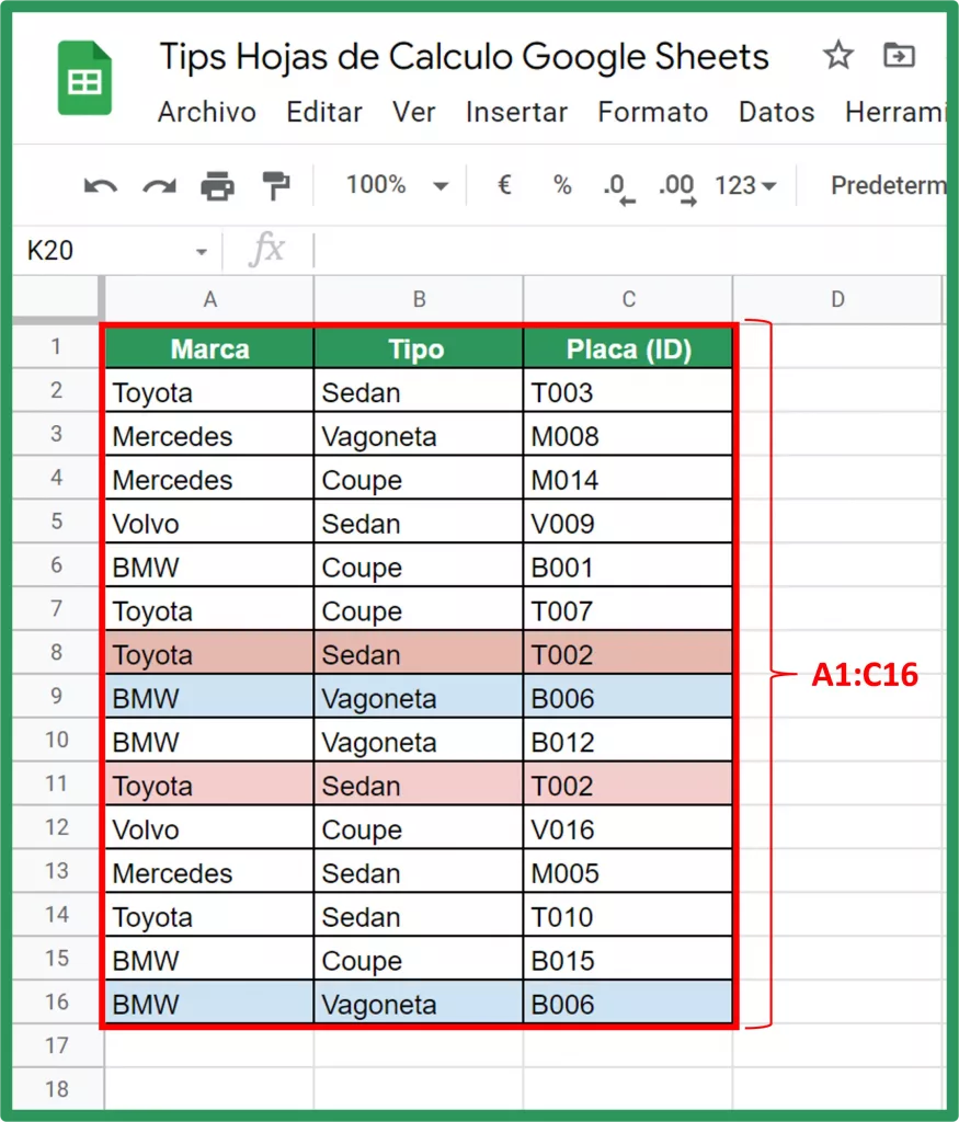 Funcion Unique Google Sheets img11