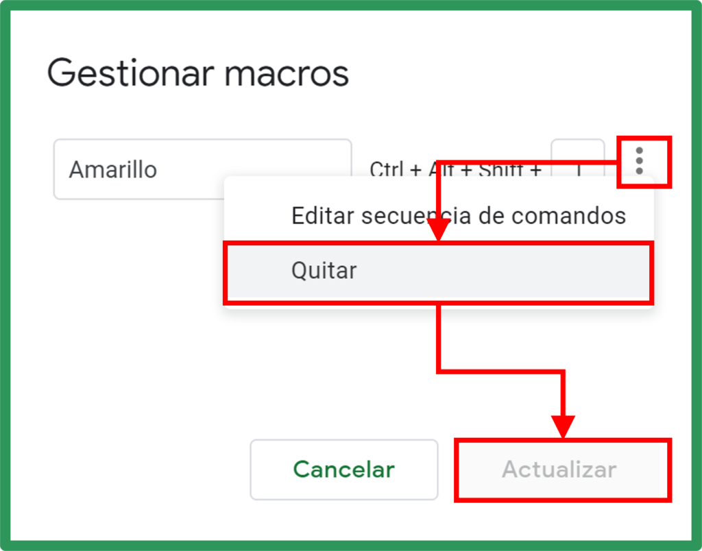 Cómo grabar macros en Google Sheets