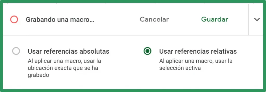 Cómo grabar macros en Google Sheets