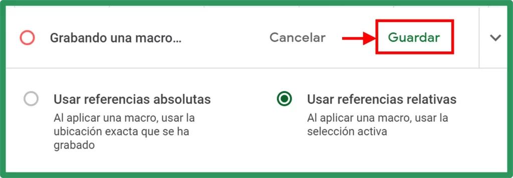 Cómo grabar macros en Google Sheets