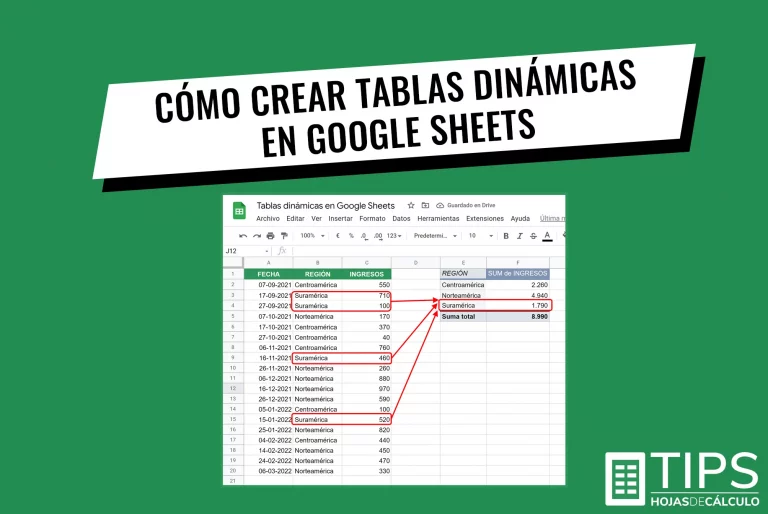 Cómo crear tablas dinámicas en Google Sheets (2 ejemplos)