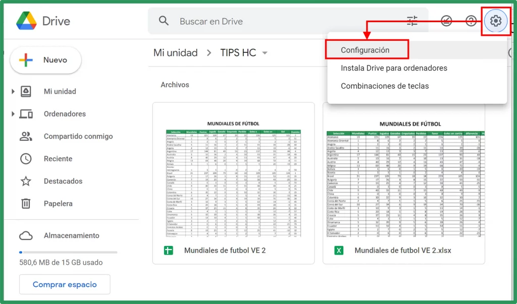 Convertir archivos Excel a Google Sheets de forma automatica.