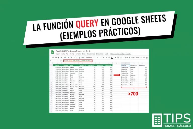 La función QUERY en Google Sheets ( 7 Ejemplos prácticos)