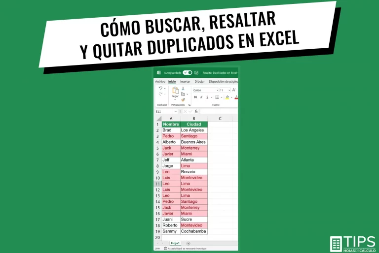 Cómo buscar, resaltar y quitar duplicados en Excel